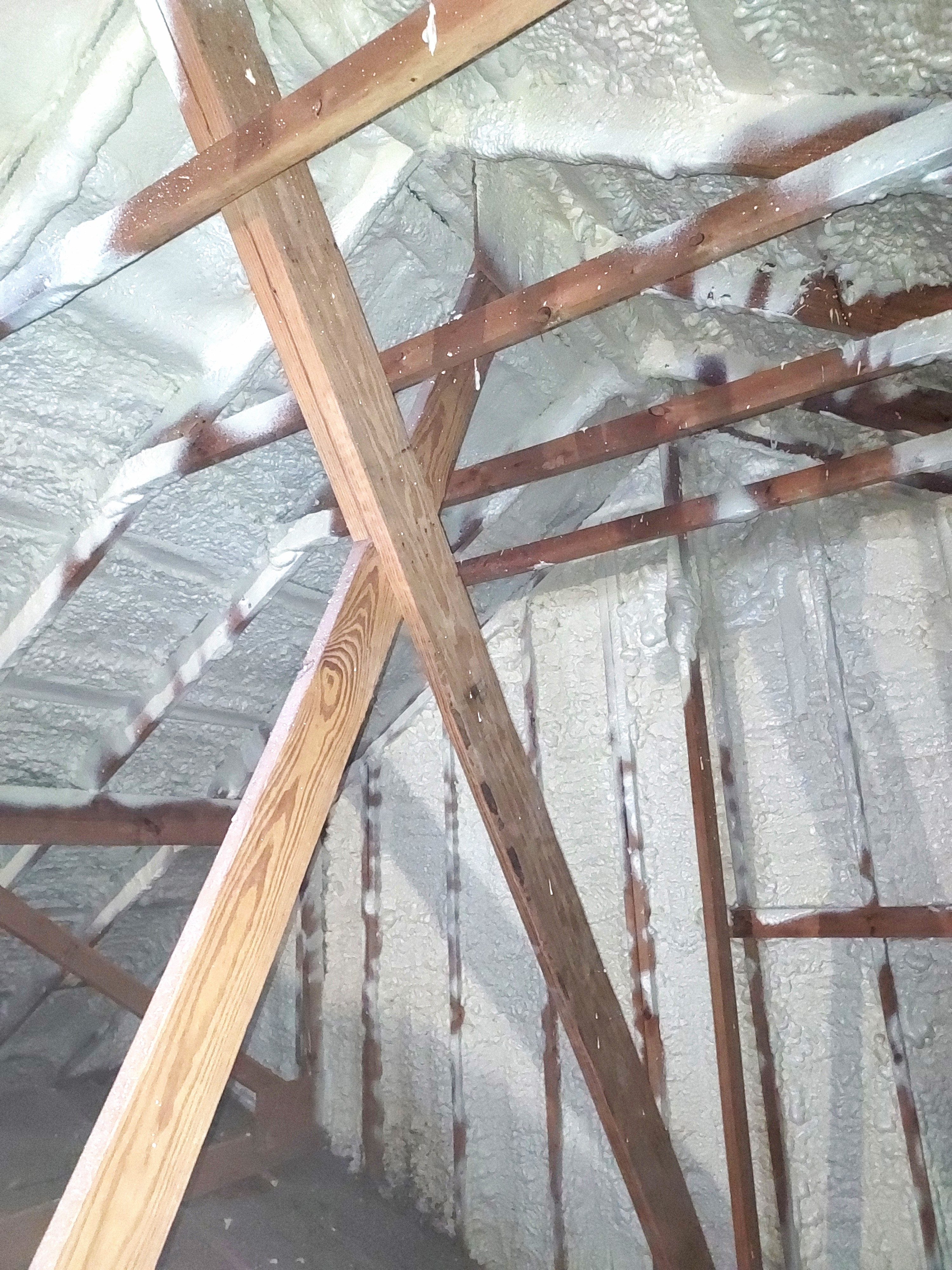 Closed Cell Spray Foam Insulation Installed In Attic Space of Louisiana Home